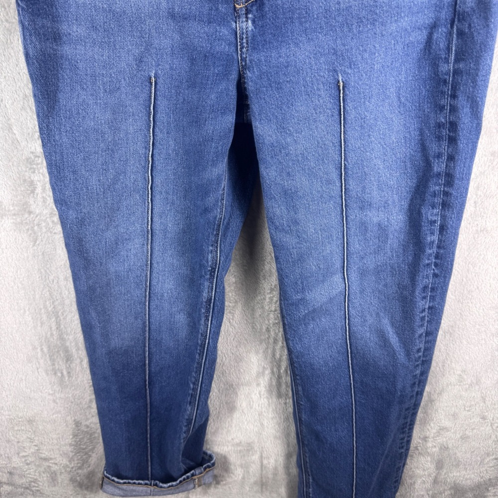American Eagle Super High-Rise Ankle Straight Blue Seam Front 6 Reg Selvedge - Picture 2 of 13